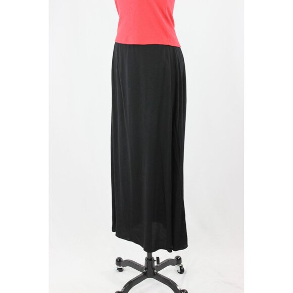 Aritzia WILFRED Classic Black Crepe High Waisted A-Line Midi Skirt, Size 6 - Picture 5 of 14